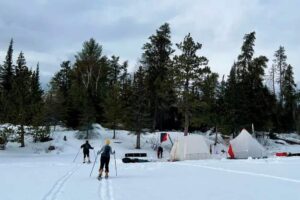 Campsite on ice BWCA