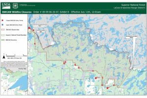 BWCAW Closed Entry Points Map