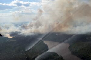 Thumb Fire BWCAW aerial photo